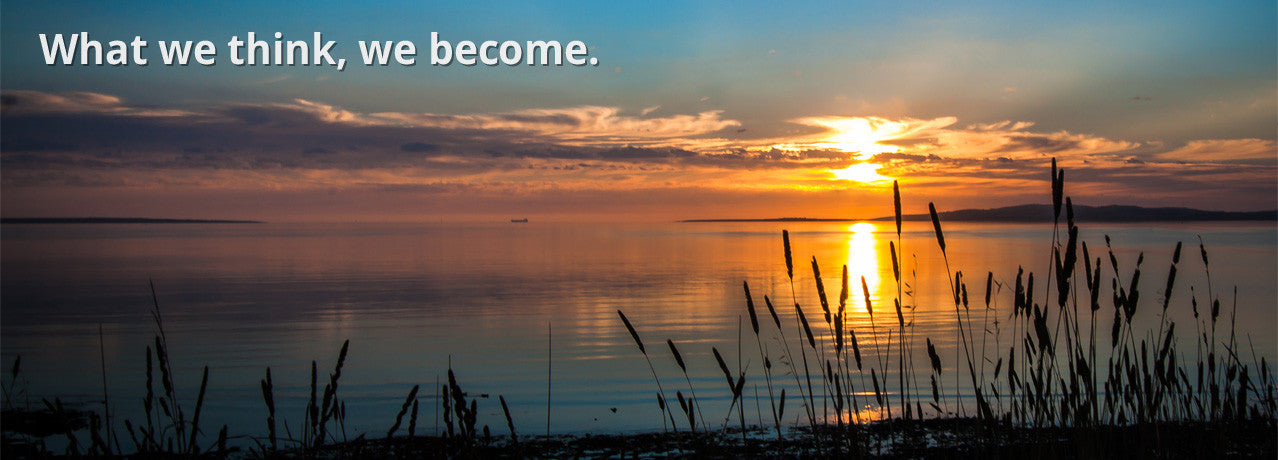 Living in Ease Image of Sunset over the Lake